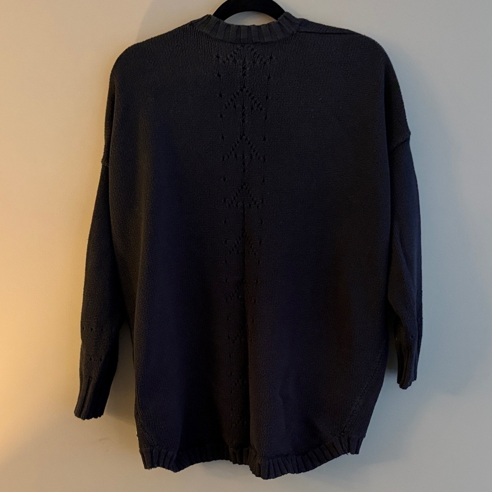 TENTREE Black Cocoon Cardigan Sweater size small - Picture 3 of 10
